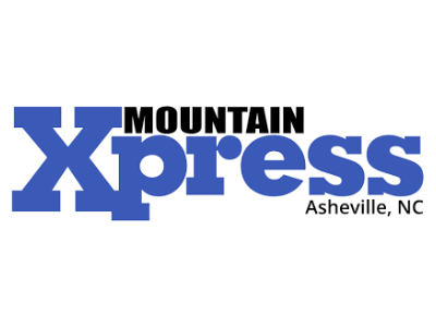 Mountain Express blue and black logo